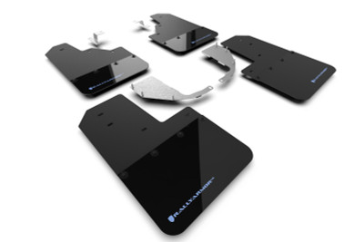 Rally Armor 21-22 Ford Bronco (Steel Bmpr - NO Rptr/Sprt - NO RR/RB) Blk Mud Flap w/Area Blue Logo