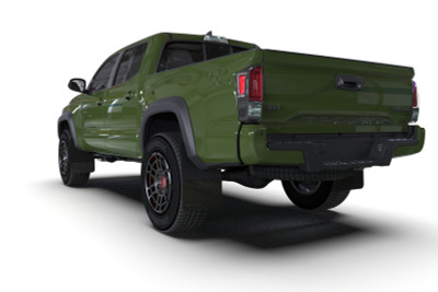 Rally Armor 2016-2023 Toyota Tacoma Black Mud Flap w/ Army Green Logo - MF94-BLK-AGN