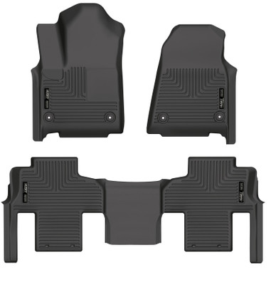 Husky Liners WeatherBeater Front & 2nd Row Seating Floor Liner, Black for 2022-2024 Jeep Wagoneer - Part #99251