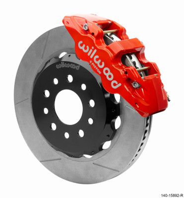 Wilwood AERO6 Front Hat Kit 14.00 Red 2018-2023 Jeep Wrangler JL w/Lines