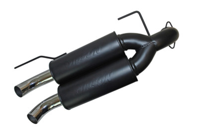 Gibson 11-13 Polaris Ranger RZR XP 900 Base Dual Exhaust - Black Ceramic