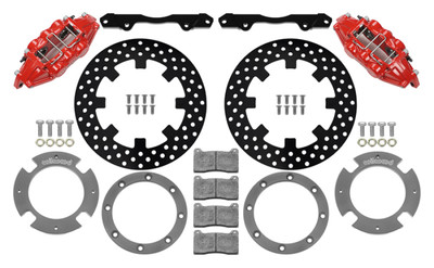 Wilwood 2017-2021 Can-Am X3RS Red Rear Brake Kit 11.25in Drilled Rotors product photo