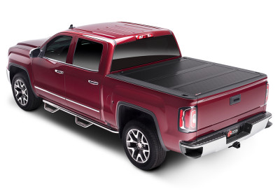 BAK Industries FiberMax Hard Folding Tonneau Cover, Fiberglass-Reinforced Composite for 2023-2026 Chevy Colorado Crew Cab 5.2ft Bed BAKFlip - Part #1126146