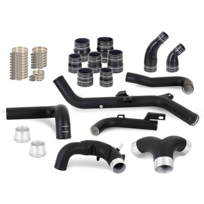 Mishimoto Intercooler, Wrinkle Black | 2021-2026 Bronco 2.7L Pipe Micro | MMICP-BR27-21MWBK