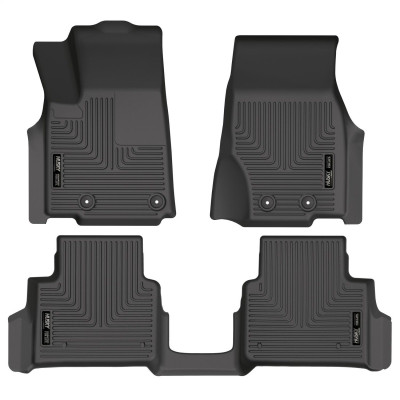 Husky Liners 2021-2024 Jeep Grand Cherokee L 2nd Row Bucket Seats WeatherBeater Floor Liner (Black)