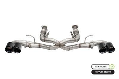 Corsa 2020-2024 Chevrolet Corvette C8 (w/o Factory NPP / w/ AFM Valve) 3in Xtreme Cat-Back Exhaust w/4.5in Carbon Fiber Black PVD Tips