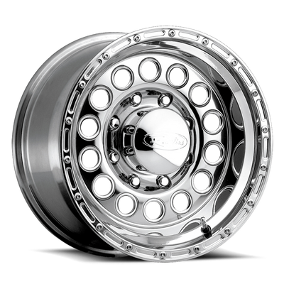 Raceline 887 Rock Crusher Polished Wheel 16x8 | 6x139.7 BC (6x5.5) | -20 Offset - fits Chevrolet Silverado 1500 1999-2026, GMC Sierra 1500 1999-2026, Chevrolet Tahoe 1992-2026, Chevrolet Suburban 1992-2026, GMC Yukon 1992-2026, and 23 more
