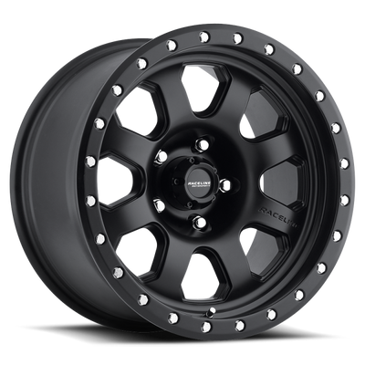 Raceline 929B Avenger 17x9in / 8x165.1 BP / -12mm Offset / 130.81mm Bore - Satin Black Wheel
