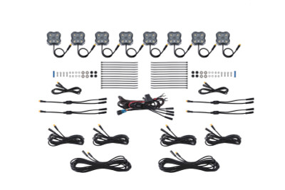 Diode Dynamics Stage Series Single Color LED Rock Light - White Diffused M8 (8-pack)