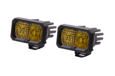 Diode Dynamics Stage Series 2 In LED Pod Pro - Yellow Combo Standard ABL (Pair)