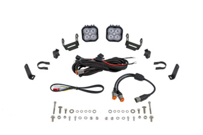 Diode Dynamics SS3 LED Bumper 1 1/2 In Roll Bar Kit Sport - White SAE Fog (Pair)