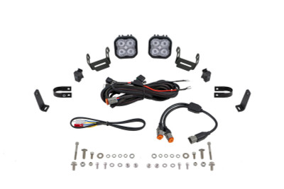 Diode Dynamics SS3 LED Bumper 1 1/4 In Roll Bar Kit Sport - White SAE Fog (Pair)