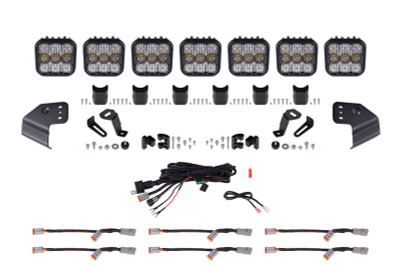 Diode Dynamics 2021-2024 Ford Bronco SS5 Sport CrossLink Windshield - White Combo Lightbar Kit
