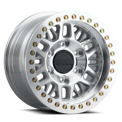Raceline RT951M Ryno 17x9in / 6x6.5 BP / -12mm Offset / 107.95mm Bore - Machined Beadlock Wheel