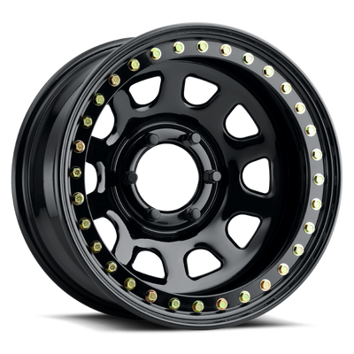 Raceline RT51 Daytona Rock Gloss Black Wheel 15x8 | 6x139.7 BC (6x5.5) | -19 Offset - fits Chevrolet Silverado 1500 1999-2026, GMC Sierra 1500 1999-2026, Chevrolet Tahoe 1992-2026, Chevrolet Suburban 1992-2026, GMC Yukon 1992-2026, and 23 more