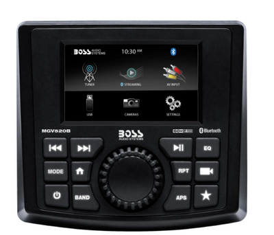 BOSS Audio Systems Marine Audio Stereo System Gauge Receiver Bluetooth