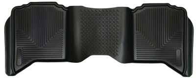Husky Liners X-act Contour Floor Liner (2nd Row Seating), Black for 2010-2012 Dodge Ram 1500/2500/3500 Crew/Mega Cab - Part #53601