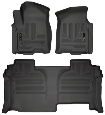 Husky Liners WeatherBeater Floor Liners for 2019-2026 Chevrolet Silverado 1500 Double Cab Front & 2nd Row Seating - Part #94031