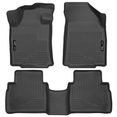 Husky Liners WeatherBeater Front and Second Row Floor Liners, Black for 2016-2021 Nissan Maxima - Part #99621