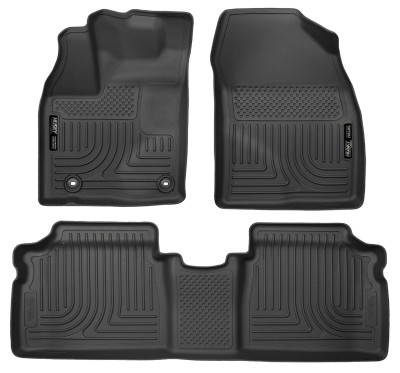 Husky Liners WeatherBeater Front & 2nd Row Seating Floor Liners, Black for 2015 Toyota Prius - Part #99511