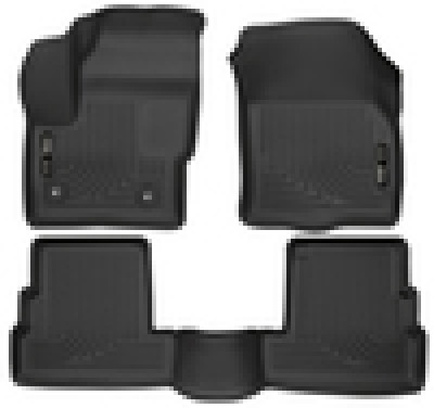 Husky Liners WeatherBeater Front & 2nd Row Seating Floor Liner, Black for 2015-2019 Lincoln MKC - Part #99301