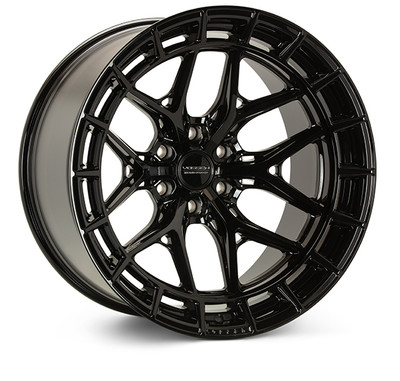 Vossen HFX-1 20x10 / 6x135 BP (Ford Raptor GEN1, GEN2, & GEN3 | 2011-2024 F-150 EcoBoost, 5.0L & 6.2L) / ET-18 / 87.1 CB / Super Deep - Gloss Black Wheel - HFX1-0F07
