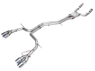 AWE Tuning 2019-2023 Audi C8 S6/S7 2.9T V6 AWD Track Edition Exhaust | Chrome Silver Tips | 3020-42101