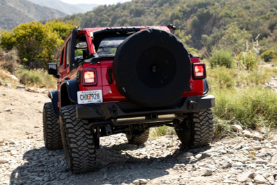 Rampage 2018-2025 Jeep Wrangler(JL) Sport 2-Door Tire Cover w/Camera Slot 37in - Black