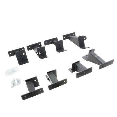 Go Rhino Dominator Xtreme Side Steps (Brackets Only) for 2020-2026 Jeep Gladiator JT 4DR Crew Cab, Textured Black - Part #FSD4516TK