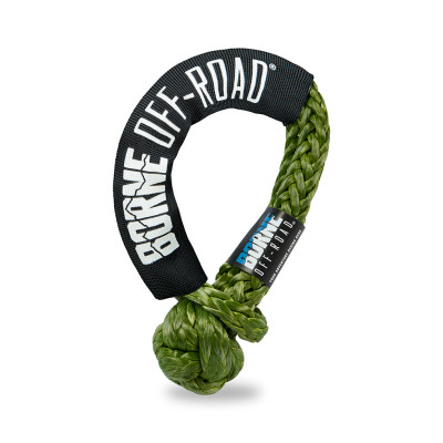 Borne Recovery Gear, Green | 1/2in X 20in Soft Shackle Army | BNSS-12-AG