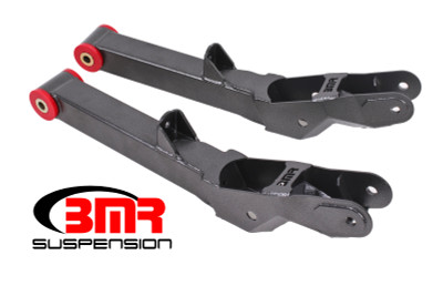 Shop in-stock special deals on BMR 2010-2015 5th Gen Camaro Rear Lower Control Arms Non-Adj. (Polyurethane) - Black Hammertone - TCA028H from JustBoltOns.com. Military & First Responder Discounts Available.