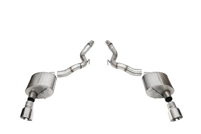 Corsa Sport 3.0in Axle-Back Exhaust 4.5in Slash Polished Tips | 2024+ Mustang GT Convertible (w/o Active Valves) - 21272