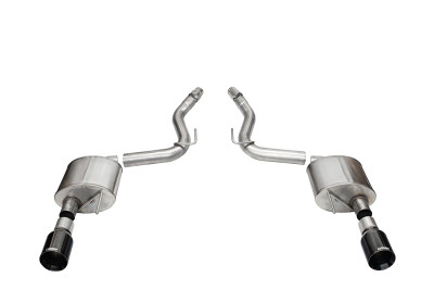 Corsa Sport 3.0in Axle-Back Exhaust 4.5in Straight Black Tips | 2024+ Mustang GT Coupe (w/o Active Valves) - 21253BLK.
