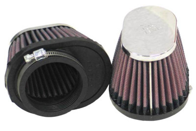 K&N Universal Chrome Filter 2 1/8in FLG / 4in x 3in Bottom / 2in Top / 2 3/4in Height (2 Per Box)
