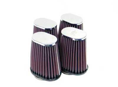 K&N 2in FLG 4 X 2-3/4in B 2 X 3in T 5in L (4 PER BOX) Universal Clamp-On Air Filter