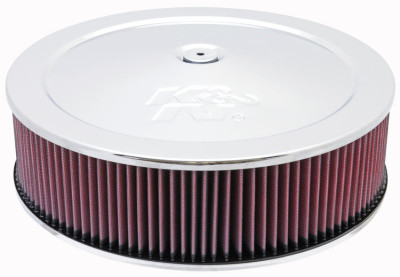K&N Round Air Filter Assembly 14in ID / 4..12in Height / 5.125in Neck Flange / 7/8in Drop Base