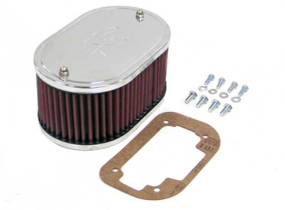 K&N Custom Oval Race Filter Red 7in O/S L x 4.5in O/S W x 3.5in H