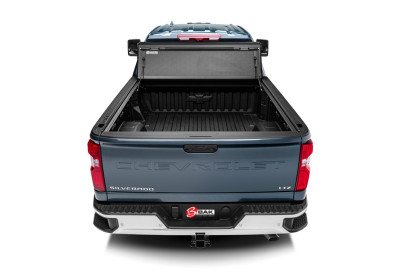 BAK Industries Hard Folding Tonneau Cover, Aluminum Panels - 2020 Chevy Silverado 2500/3500 HD 6ft 9in Bed Folding - 226133