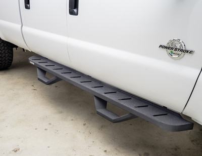 Go Rhino RB10 Running Boards (Complete Kit w/RB10 + Brackets + 2 RB10 Drop Steps) for 2015-2026 Ford F-150 CC & Raptor / 2017-2024 F-250/350 Super Duty CC, Textured Black - Part #6341558720PC