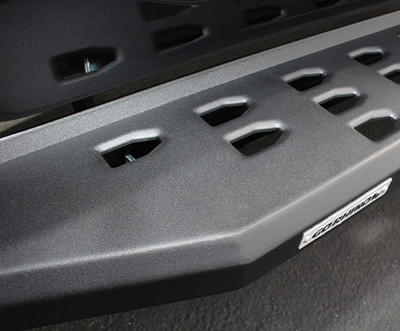 Go Rhino RB20 Running Boards (Complete Kit w/RB20 + Brackets + 2 RB20 Drop Steps) for 2015-2026 Ford F-150 CC & Raptor / 2017-2024 F-250/350 Super Duty CC, Textured Black - Part #6941558720PC