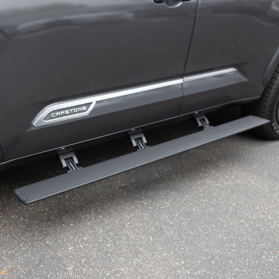 Go Rhino E1 Electric Running Board for 2023-2024 Toyota Sequoia Sport Utility, Textured Black - Part #20443974PC