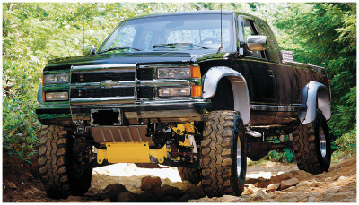 Bushwacker 88-99 Chevy C1500 Cutout Style Flares 2pc - Black bus40010-11