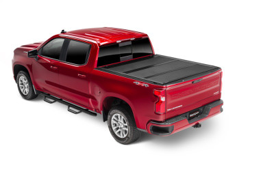 Undercover Soft Folding Tonneau Cover, Vinyl - 2019-2026 Chevy Silverado 1500 / Sierra 1500 6.5ft (w/ or w/o MPT) - Black Textured - AX12023