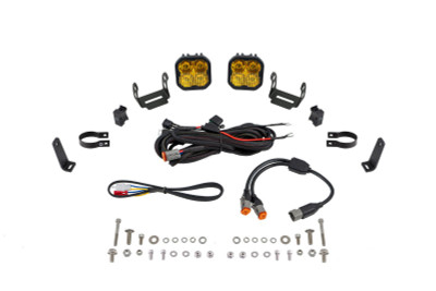 Diode Dynamics SS3 LED Bumper 1 3/4 In Roll Bar Kit Pro - Yellow Combo (Pair)