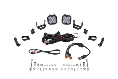 Diode Dynamics SS3 LED Bumper 1 3/4 In Roll Bar Kit Pro - White SAE Fog (Pair)