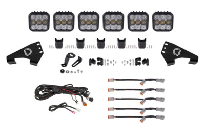 Diode Dynamics 20-Present Polaris RZR SS5 Sport CrossLink Roof - White Combo Lightbar Kit