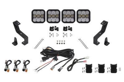 Diode Dynamics SS5 Grille CrossLink Lightbar Kit for 2019-Present Ram - Pro White Combo