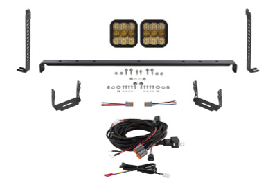 Diode Dynamics 14-23 Toyota 4Runner SS5 Stealth Grille LED 2-Pod Kit - Yellow Pro Combo