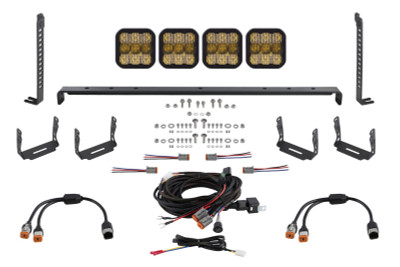 Diode Dynamics 14-23 Toyota 4Runner SS5 Stealth Grille LED 4-Pod Kit - Yellow Pro Combo