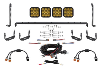 Diode Dynamics 14-23 Toyota 4Runner SS5 Stealth Grille LED 4-Pod Kit - Sport Yellow Driving